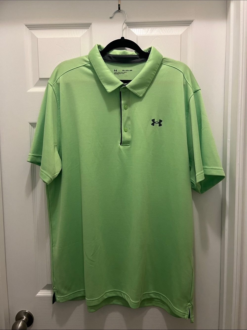 Under Armour Men’s Light Green Polo with Black Logo